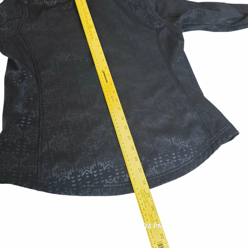 Ariat REAL Softshell Jacket Womens Large Black Aztec Western Full Zip Rodeo - Picture 7 of 9